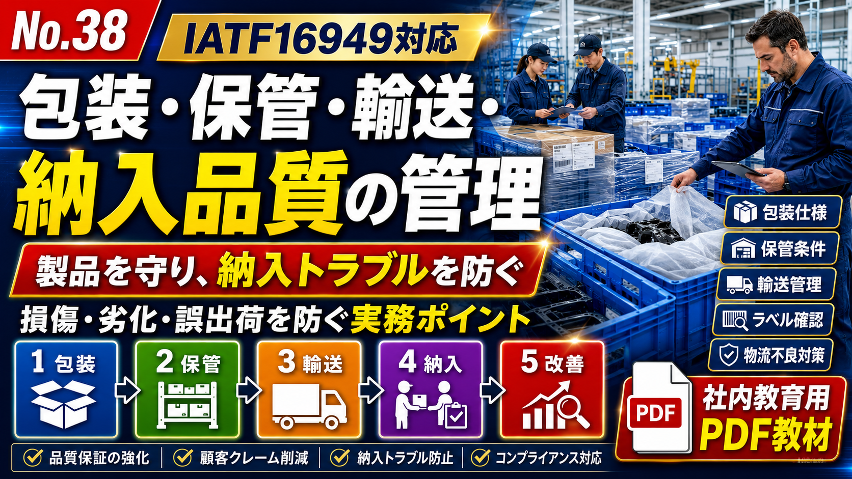 【実践教材 No.38】包装・保管・輸送・納入品質の管理_教育資料
